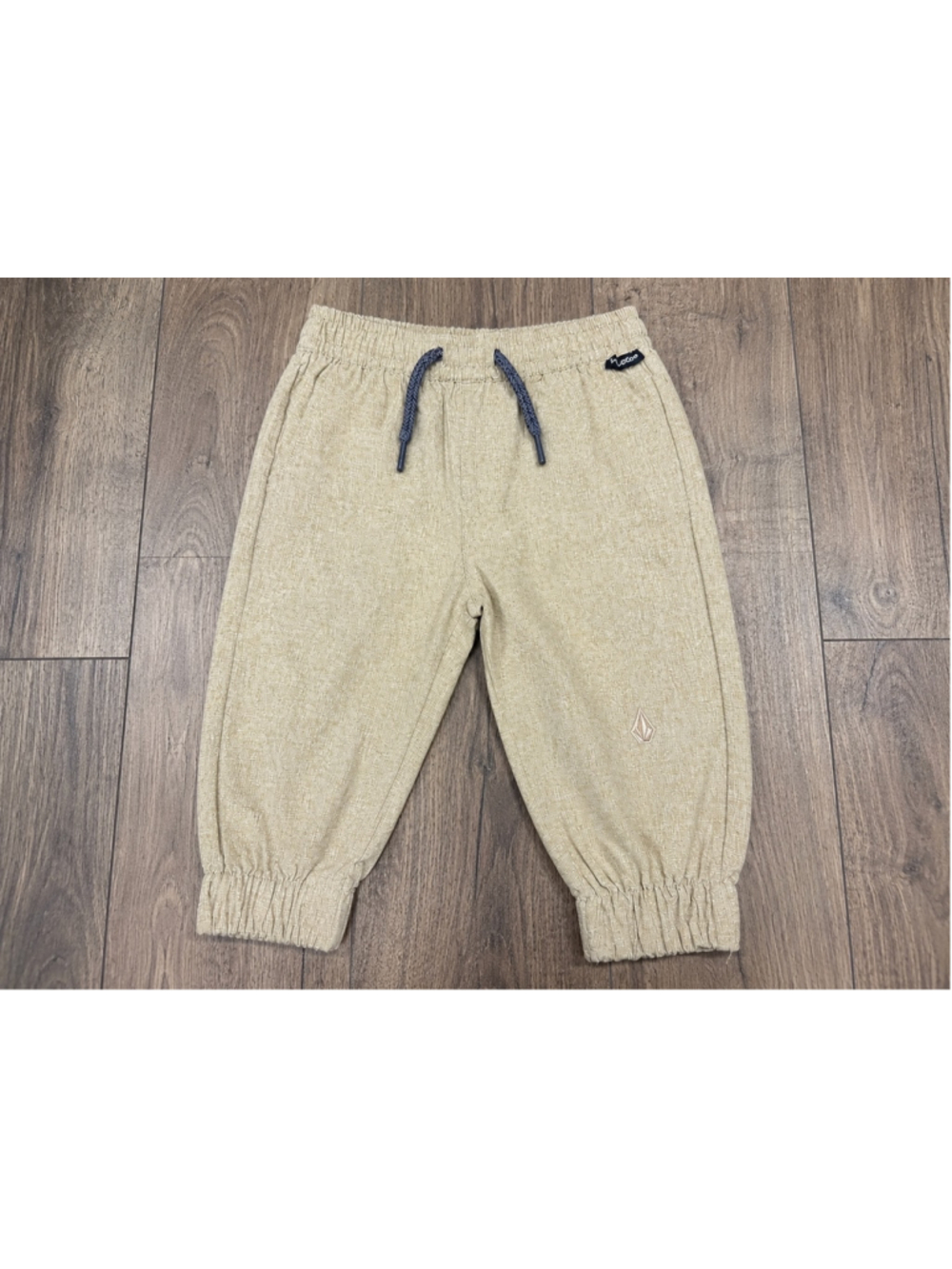 Volcom Baby Boys 12M Beige Jogger Pants Elastic Waist Drawstring Logo